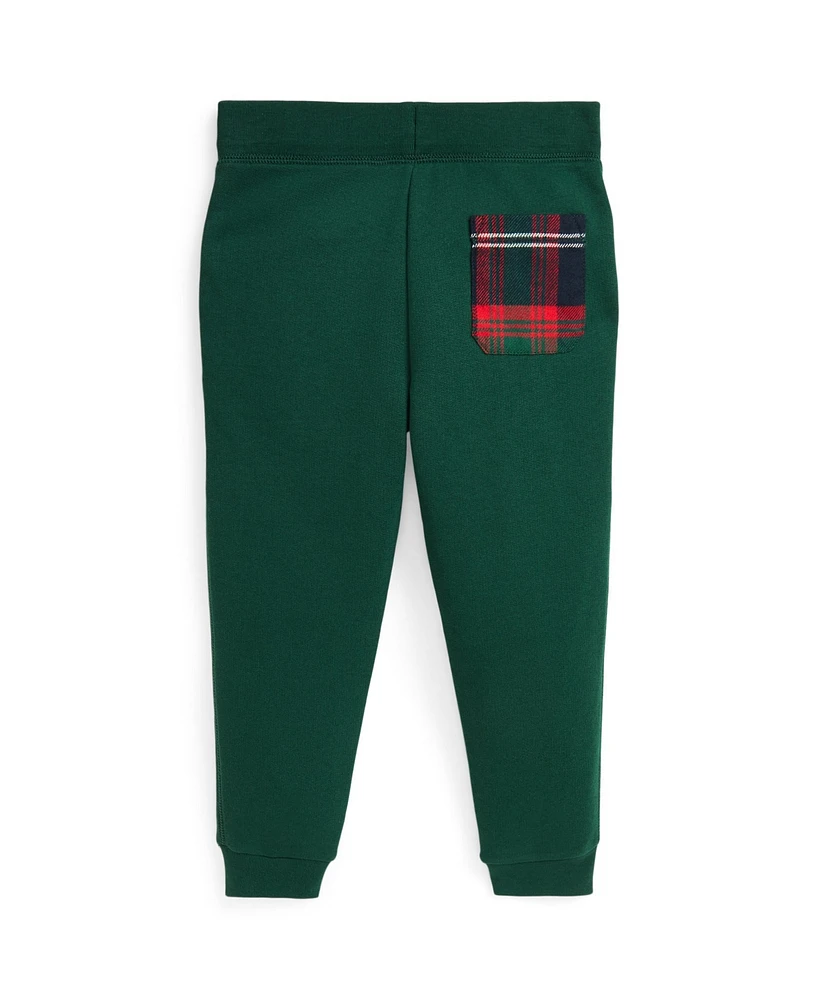 Polo Ralph Lauren Toddler and Little Boys Plaid-Trim Fleece Jogger Pant