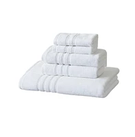 Home Outfitters 67% Cotton 33% Polyester Sustainable Blend 6PC Bath Towel Set , Absorbent, Bathroom Spa Towel, Casual