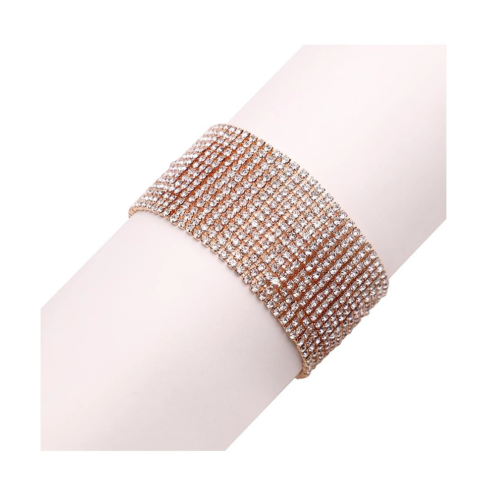 Sohi Women's Rhinestone Bling Statement Bracelet