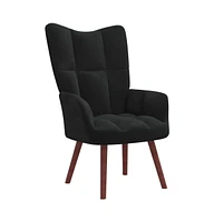 vidaXL Relaxing Chair Black Velvet