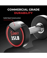 Sunny Health & Fitness Signature Style Polyurethane Round Dumbbells