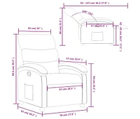 Recliner Chair Light Gray Fabric