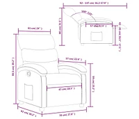 Recliner Chair Black Fabric