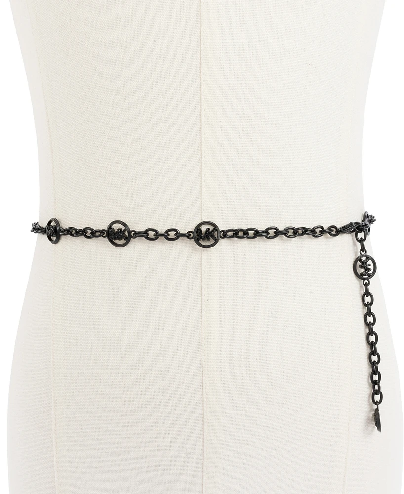 Michael Michael Kors Women's Mini Chain Belt with Pave Logos