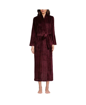 Lands' End Petite Cozy Plush Long Wrap Robe