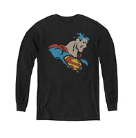 Dc Comics Boys Youth Lite Brite Superman Long Sleeve Sweatshirts