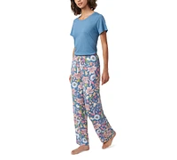 Hue Women's Romantic Floral Long Pajama Pants