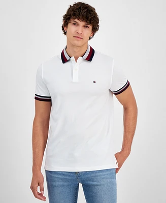 Tommy Hilfiger Men's Two-Tone Shadow Collar Polo Shirt