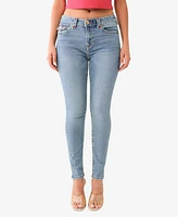 True Religion Women's Jennie Skinny Super T Flap Jean