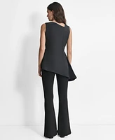 Dkny Women's Asymmetrical Peplum-Hem Sleeveless Top