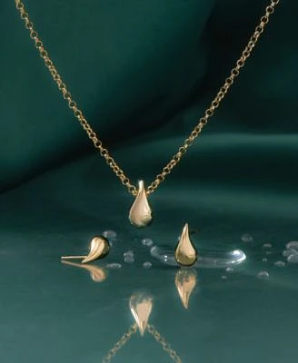 Audrey By Aurate Puff Teardrop 17 Pendant Necklace Puff Earrings Collection In Gold Vermeil Created For Macys