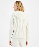 Anne Klein Women's Zip-Front Knit Hoodie