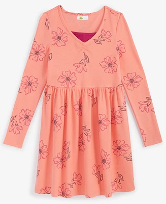 Epic Threads Little & Big Girls Long-Sleeve Blooms Dress, Created for Macy's