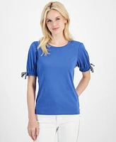 Tommy Hilfiger Women's Gathered-Sleeve Top