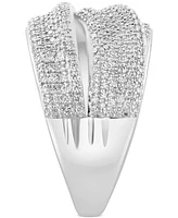 Effy Diamond Pave Triple Crossover Statement Ring (1 ct. t.w.) in 14k White Gold