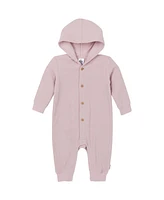 Gerber Baby Girls Hooded Long Sleeve Romper