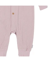 Gerber Baby Girls Hooded Long Sleeve Romper