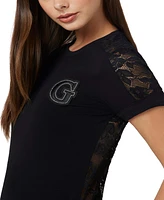 Guess Women's Lace Back Short-Sleeve T-Shirt