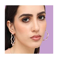 Sohi Women's Twist Hoop Earrings