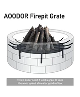 Aoodor Fire Grate Log Grate, Round Spider Wagon Wheel Firewood Grates