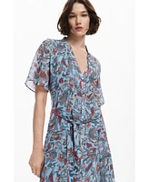 Desigual Women's Floral print midi dress