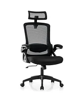 Sugift Adjustable Swivel Task Chair Ergonomic Office Chair with Adjustable Lumbar Support