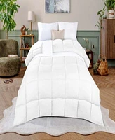 Superior Monochrome Basketweave Plush Microfiber Down Alternative Comforter