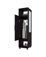 Fm Furniture Summit Wardrobe in melamine with mirror,door and open storage