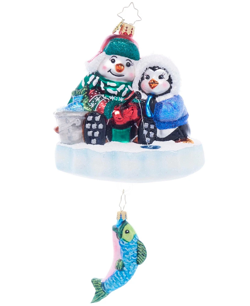 Christopher Radko Ice Fishing Snow Pals Ornament