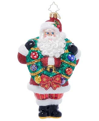 Christopher Radko Wreath Wrangler Claus Ornament