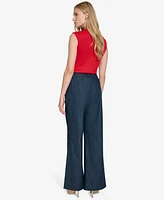 Tommy Hilfiger Women's Wide-Leg Denim Sailor Pants