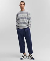 Mode of One Men's Relaxed-Fit Stripe Crewneck Sweater, Created for Macy's