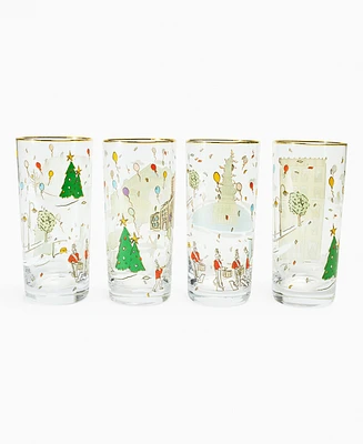 Macy's Thanksgiving Day Parade Glassware, Set of 4, Created for Macy's