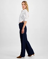 Dkny Jeans Women's High-Rise Zip-Front Pants - LXT