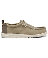Hey Dude Men's Wally Hickory Denim Slip-On Casual Moccasin Sneakers from Finish Line