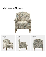 Lakeydra Farmhouse Style Armchair with Pattern Design