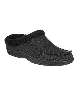 Isotoner Men's Lewis Clog Slippers with Memory Foam