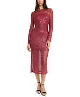 Donna Morgan Women's Sequined Midi Dress