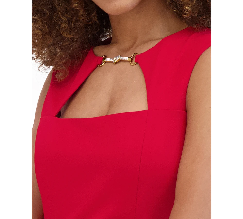 kensie Women's Cutout Fit & Flare Dress