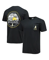 Image One Men's Black Appalachian State Mountaineers Circle Campus Scene T-Shirt