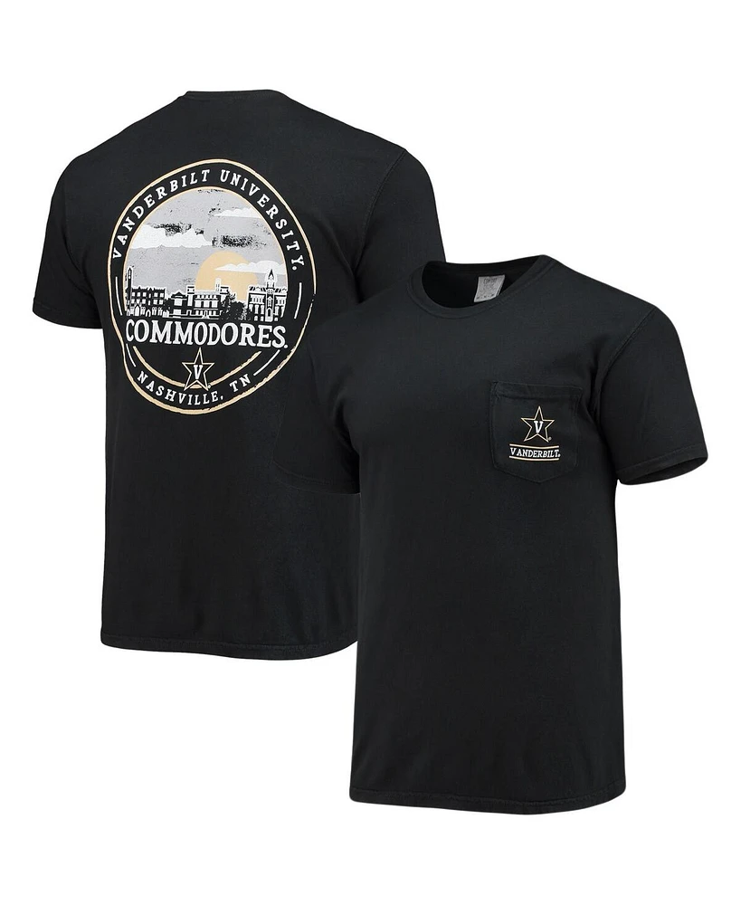 Image One Men's Black Vanderbilt Commodores Circle Campus Scene T-Shirt