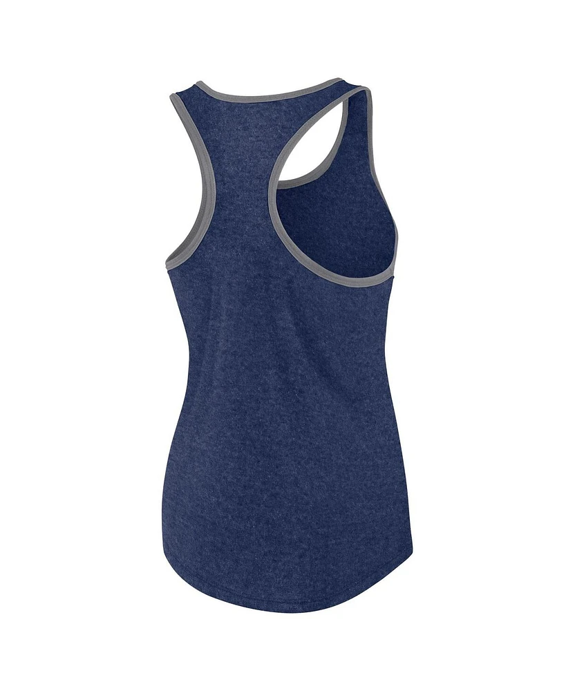 Fanatics Women's Heather Navy Chicago Bears Plus Fuel Tank Top