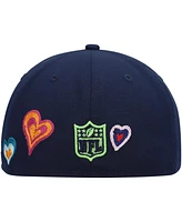 New Era Men's College Navy Seattle Seahawks Chain Stitch Heart 59FIFTY Fitted Hat