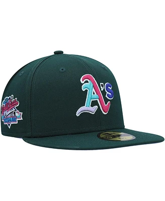 New Era Men's Green Oakland Athletics 1989 World Series Polar Lights 59FIFTY Fitted Hat