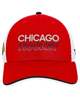 Fanatics Men's Red Chicago Blackhawks Authentic Pro Rink Trucker Adjustable Hat