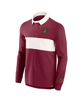 Fanatics Men's Red Atlanta United Fc Penalty Kick Long Sleeve Polo