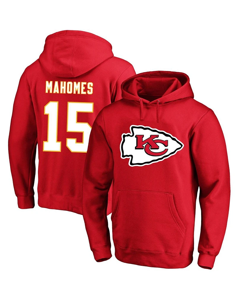 Fanatics Men's Travis Kelce Red Kansas City Chiefs Big Tall Name Number Fleece Pullover Hoodie