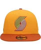 New Era Men's Gold/Rust Portland Trail Blazers 59FIFTY Fitted Hat