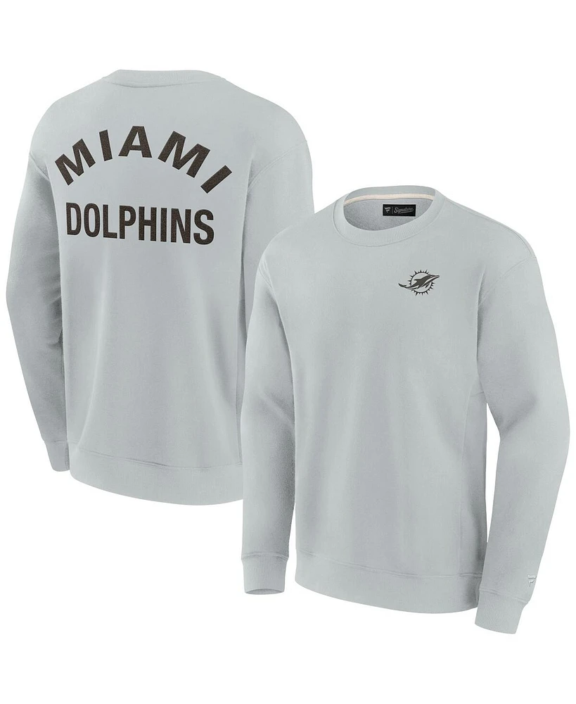 Fanatics Men's and Women's Miami Dolphins Super Soft Pullover Crew Sweatshirt