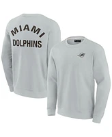 Fanatics Men's and Women's Miami Dolphins Super Soft Pullover Crew Sweatshirt